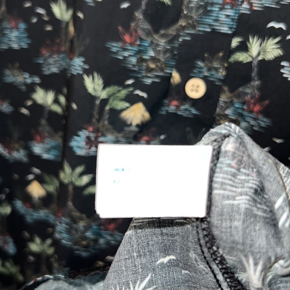 Marine Layer Short Sleeve Camp Shirt Size M/L Black Multi Color NWOT - Picture 12 of 13